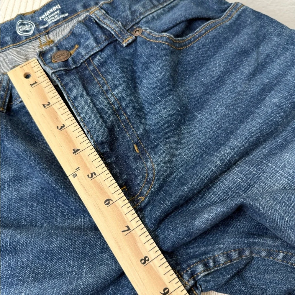 NWT Wonder Nation Boys Blue Jeans Size 12 Husky Adjustable‎ Waist Relaxed Fit